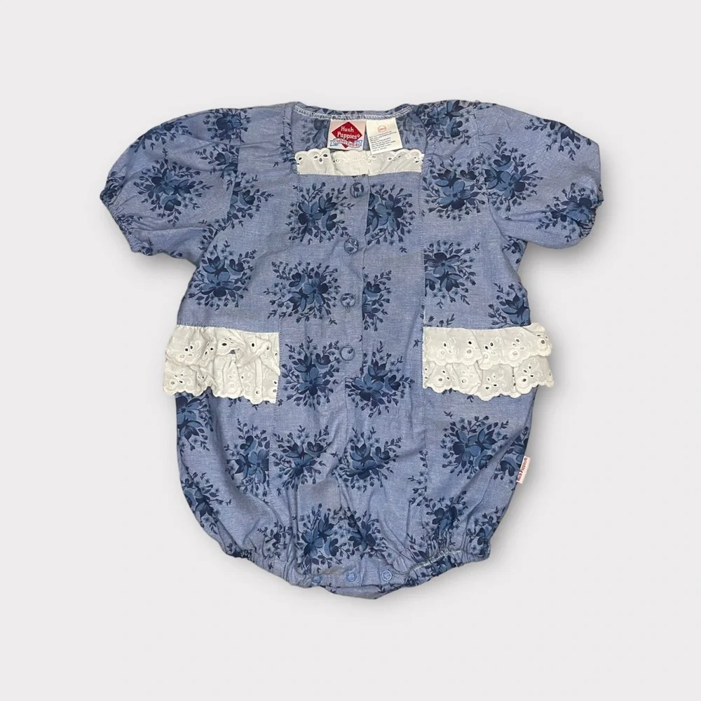 Hush Puppies Clothes For Kids Vintage Floral Bubble Romper